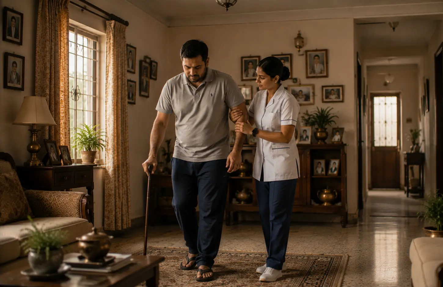 Home Care - nurse caring for a patient at home